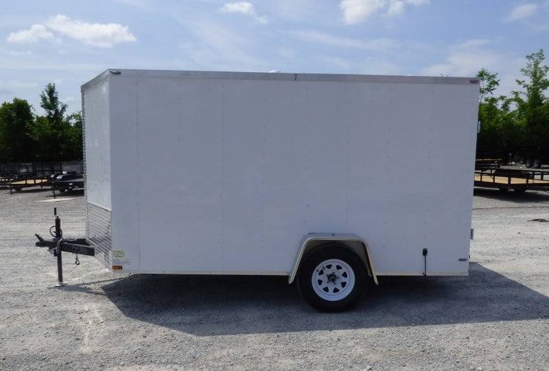 Enclosed Trailer 7’x12′ V-Nose with Barn Doors Storage 3500 lb Axle Enclosed Trailer 7’x12′ V-Nose with Barn Doors Storage 3500 lb Axle - Image 1