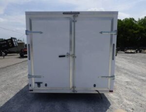 Enclosed Trailer 7’x12′ V-Nose with Barn Doors Storage 3500 lb Axle - Image 4