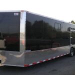 Enclosed Trailer 8.5’x28′ Black – Car Equipment Hauler Storage