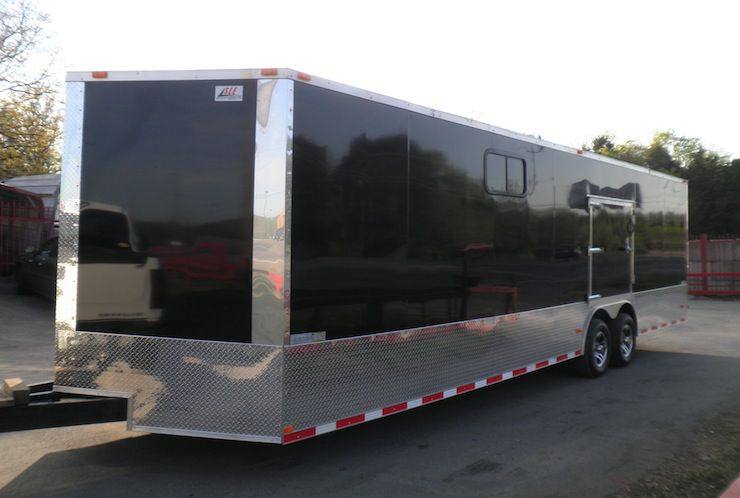 Enclosed Trailer 8.5’x28′ Black – Car Equipment Hauler Storage Enclosed Trailer 8.5’x28′ Black – Car Equipment Hauler Storage - Image 1
