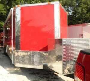 Enclosed Trailer 8.5’x26′ Red – Lawn Equipment Car Motorcycle Hauler Storage