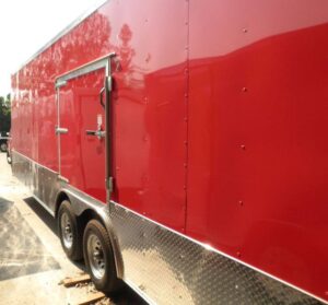 Enclosed Trailer 8.5’x26′ Red – Lawn Equipment Car Motorcycle Hauler Storage - Image 5