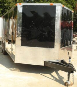 Enclosed Trailer 8.5×20 Black – Car Equipment Hauler Storage