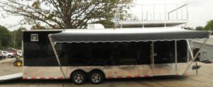 Enclosed Trailer 8.5’x28′ Black – Extended Roof Observation Deck Storage - Image 3