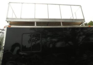 Enclosed Trailer 8.5’x28′ Black – Extended Roof Observation Deck Storage - Image 4