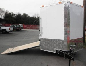 Enclosed Utility Hybrid Trailer 7’x20′ – Lawn Mower Equipment Hauler Storage