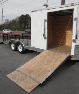Enclosed Utility Hybrid Trailer 7’x20′ – Lawn Mower Equipment Hauler Storage - Image 18