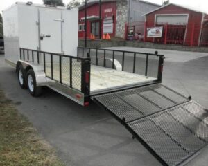 Enclosed Utility Hybrid Trailer 7’x20′ – Lawn Mower Equipment Hauler Storage - Image 12