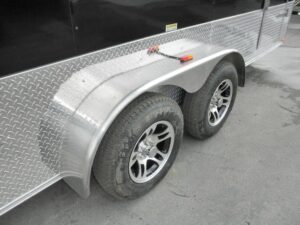 Enclosed Trailer 7′ X 16′ Custom Built – Motorcycle ATV Car Event (Black) Storage - Image 17