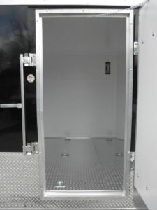 Enclosed Trailer 7′ X 16′ Custom Built – Motorcycle ATV Car Event (Black) Storage - Image 7
