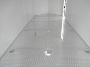 Enclosed Trailer 7′ X 16′ Custom Built – Motorcycle ATV Car Event (Black) Storage - Image 12