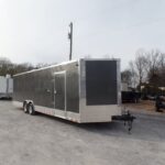 Enclosed 8.5×28 Med. Charcoal Equipment Trailer Storage