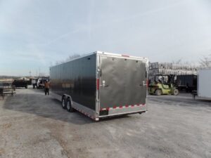 Enclosed 8.5×28 Med. Charcoal Equipment Trailer Storage - Image 3
