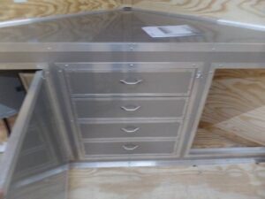Enclosed 8.5×28 Med. Charcoal Equipment Trailer Storage - Image 4