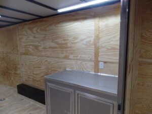 Enclosed 8.5×28 Med. Charcoal Equipment Trailer Storage - Image 9