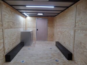 Enclosed 8.5×28 Med. Charcoal Equipment Trailer Storage - Image 7