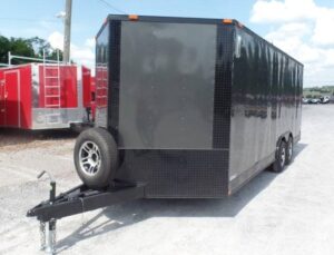 Enclosed Trailer 8.5′ X 20′ Charcoal Grey Storage - Image 2