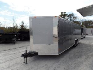 Enclosed Trailer 8.5′ X 24′ Silver Enclosed Equipment Hauler Storage - Image 2