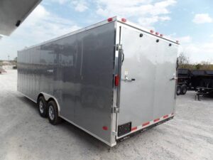Enclosed Trailer 8.5′ X 24′ Silver Enclosed Equipment Hauler Storage - Image 3