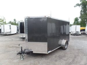 Enclosed Trailer 7′ X 12′ Single Axle 3500 lbs V-Nose Storage - Image 2