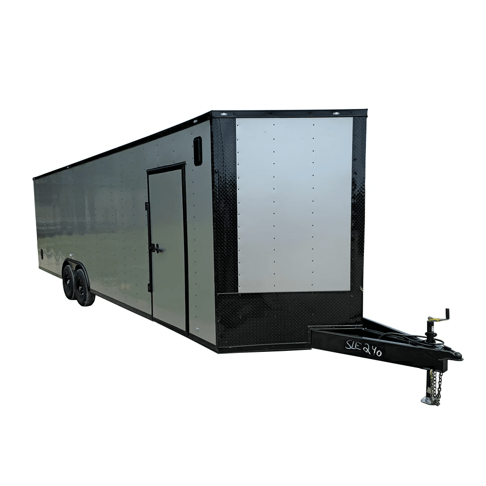 Enclosed Trailer 8.5′ X 28′ Silver With Blackout Trim Enclosed Trailer 8.5′ X 28′ Silver With Blackout Trim - Image 1