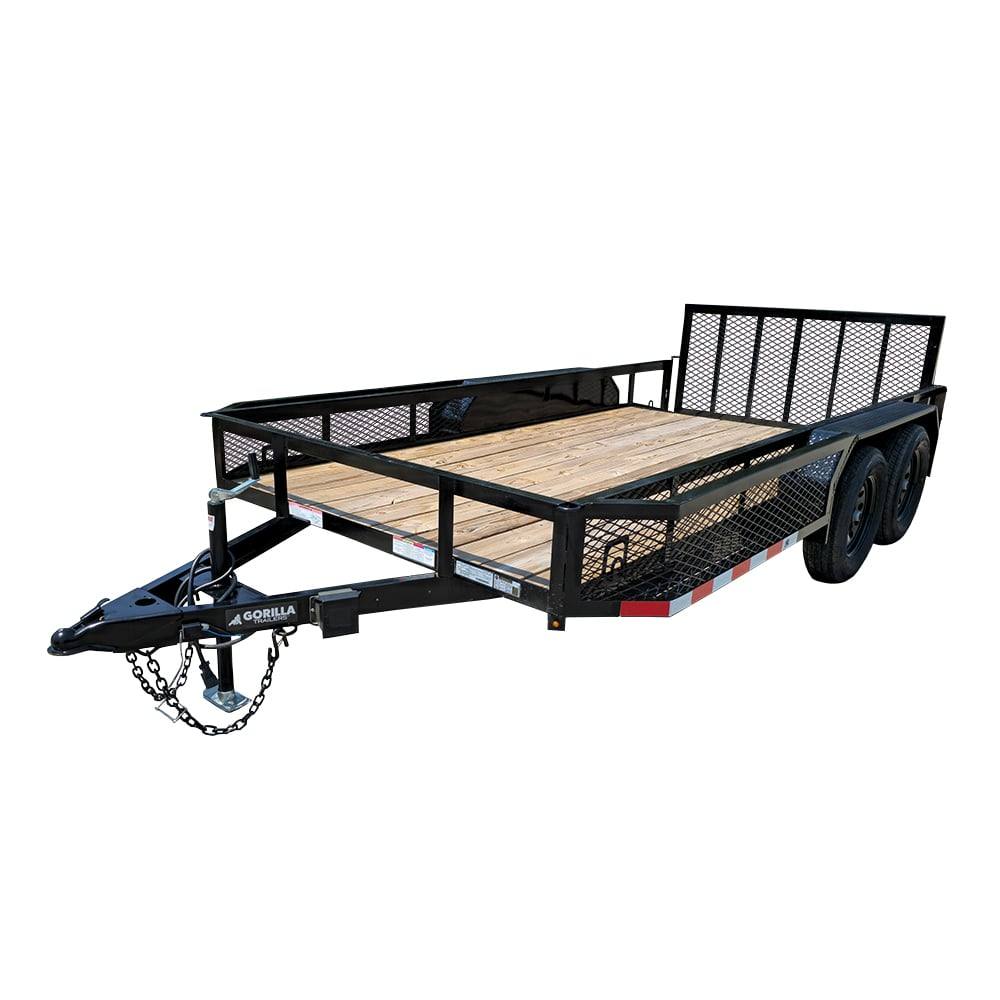 6.4×14 Dovetail Utility Trailer with Side Baskets (2) 3500lb Axles 6.4×14 Dovetail Utility Trailer with Side Baskets (2) 3500lb Axles - Image 1